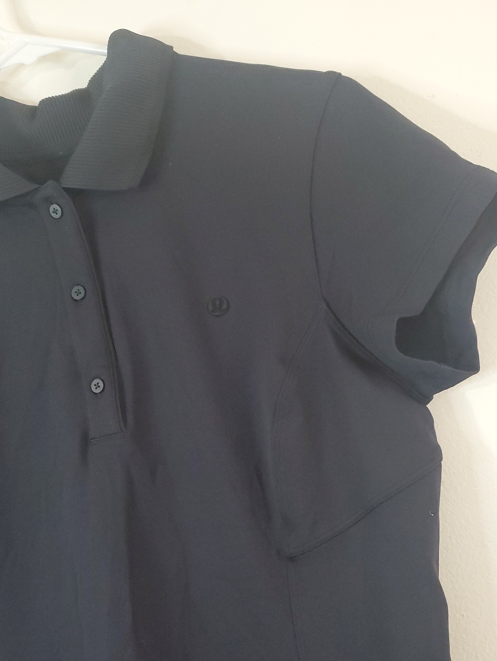 Lululemon Black Short Sleeve Polo Mini Dress Size S/M Golf Prep Sporty - Picture 2 of 13